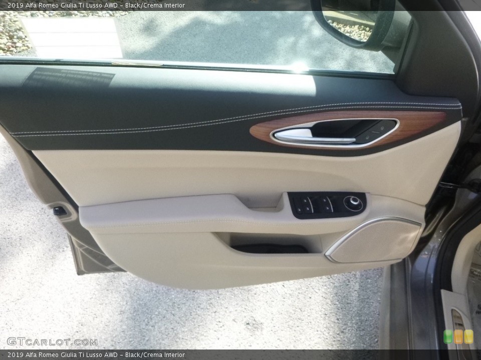 Black/Crema Interior Door Panel for the 2019 Alfa Romeo Giulia Ti Lusso AWD #130106853