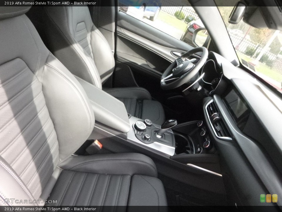 Black Interior Front Seat for the 2019 Alfa Romeo Stelvio Ti Sport AWD #130108319