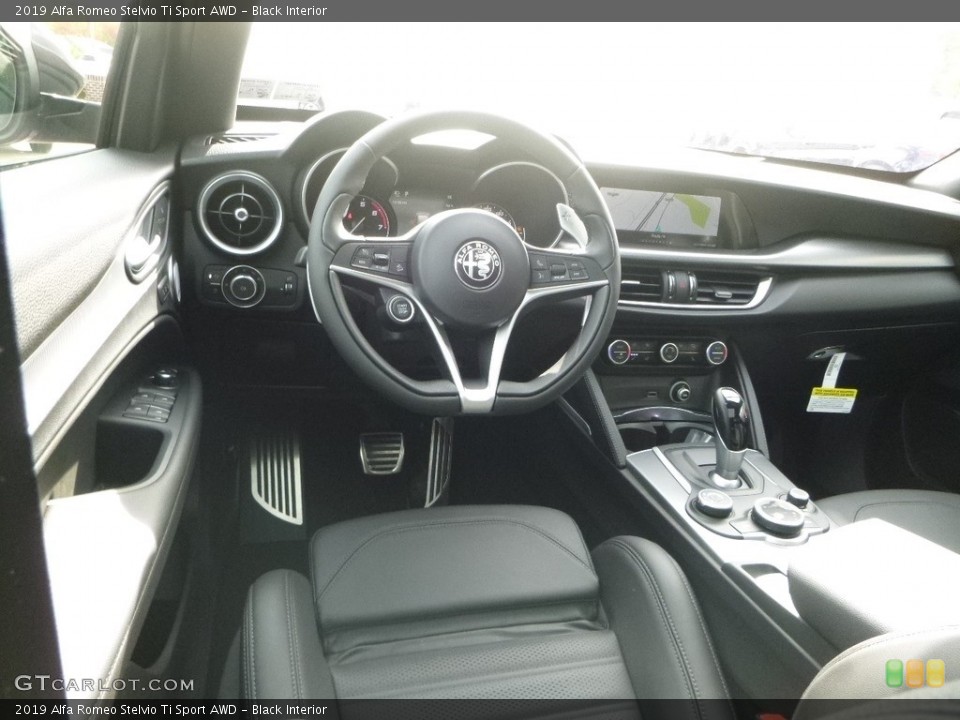 Black Interior Dashboard for the 2019 Alfa Romeo Stelvio Ti Sport AWD #130108448