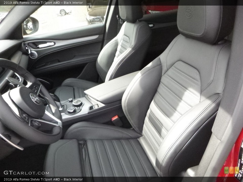 Black Interior Front Seat for the 2019 Alfa Romeo Stelvio Ti Sport AWD #130108536