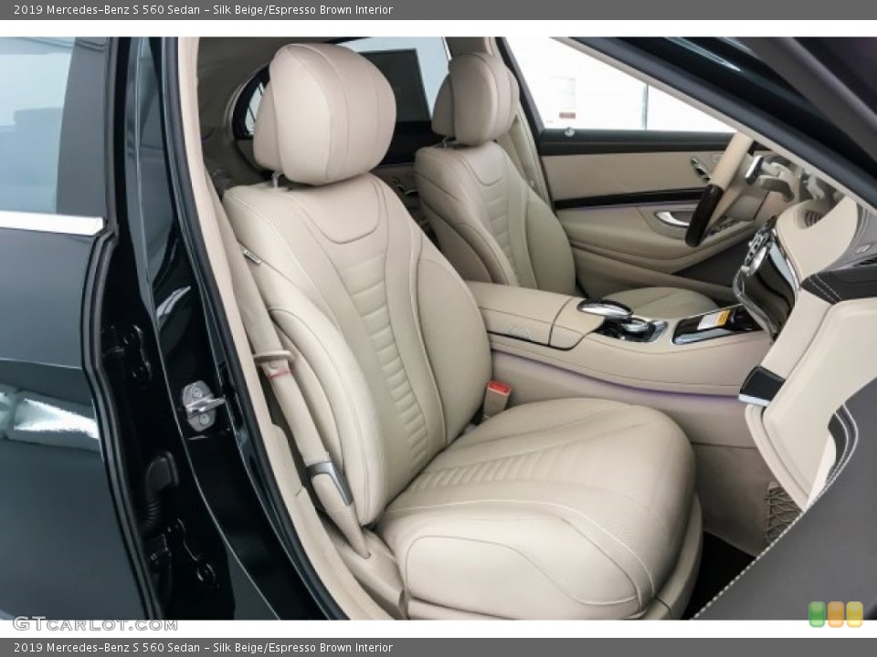Silk Beige/Espresso Brown Interior Photo for the 2019 Mercedes-Benz S 560 Sedan #130109489