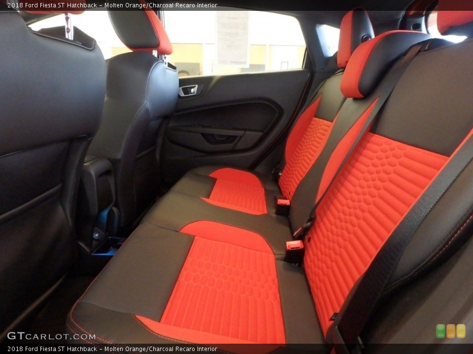 Molten Orange/Charcoal Recaro Interior Rear Seat for the 2018 Ford Fiesta ST Hatchback #130110584