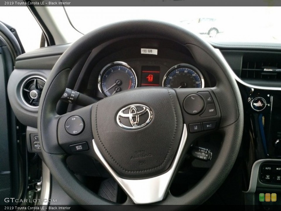 Black Interior Steering Wheel for the 2019 Toyota Corolla LE #130111424