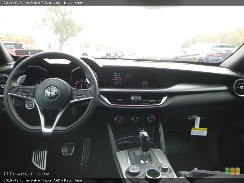 Black Interior Dashboard for the 2019 Alfa Romeo Stelvio Ti Sport AWD #130111496