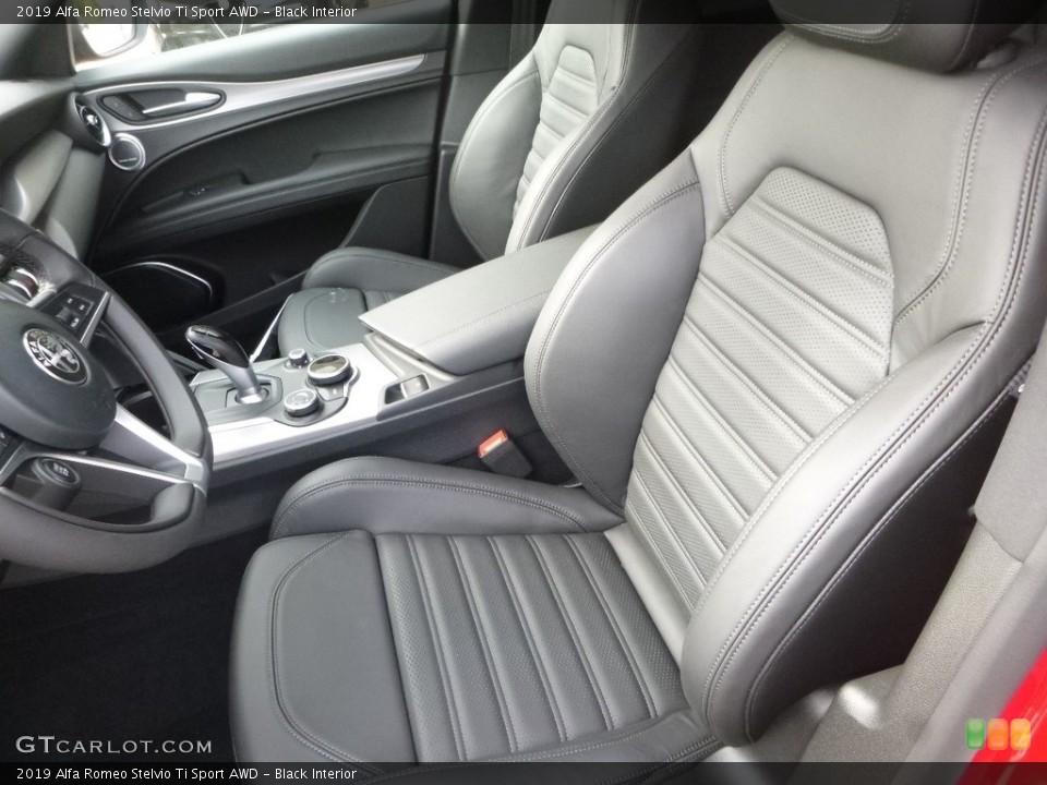 Black Interior Front Seat for the 2019 Alfa Romeo Stelvio Ti Sport AWD #130111553