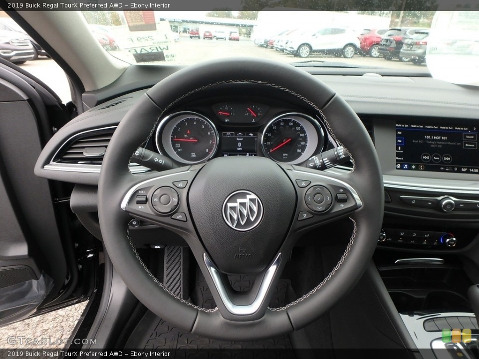 Ebony Interior Steering Wheel for the 2019 Buick Regal TourX Preferred AWD #130134309