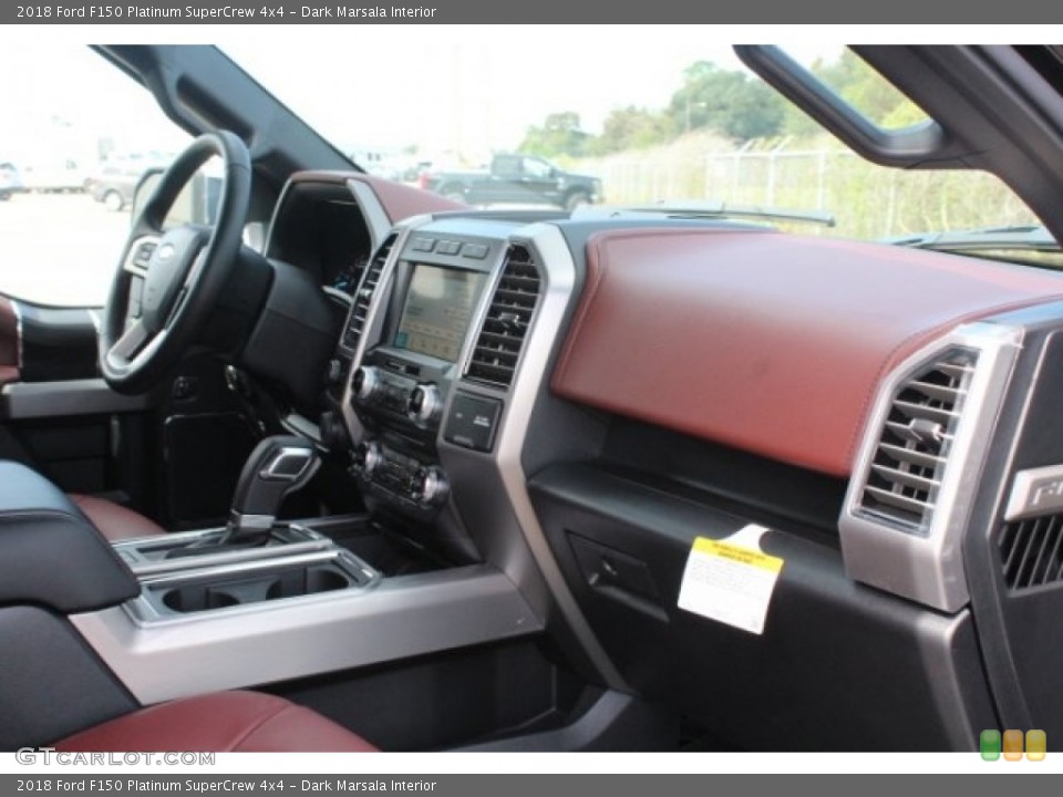 Dark Marsala Interior Dashboard for the 2018 Ford F150 Platinum SuperCrew 4x4 #130141046