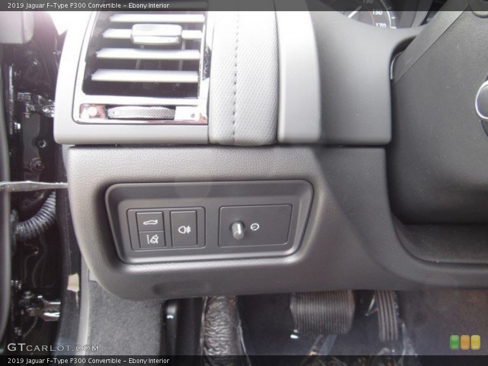Ebony Interior Controls for the 2019 Jaguar F-Type P300 Convertible #130147076