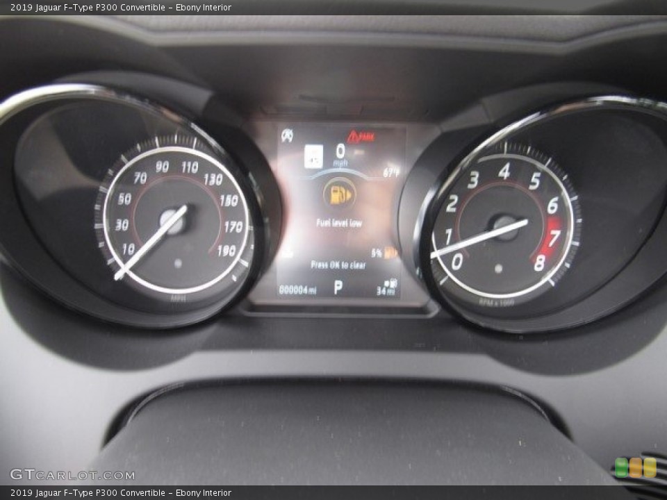 Ebony Interior Gauges for the 2019 Jaguar F-Type P300 Convertible #130147139