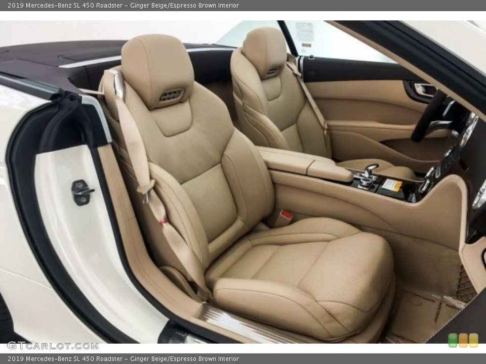 Ginger Beige/Espresso Brown Interior Front Seat for the 2019 Mercedes-Benz SL 450 Roadster #130148438