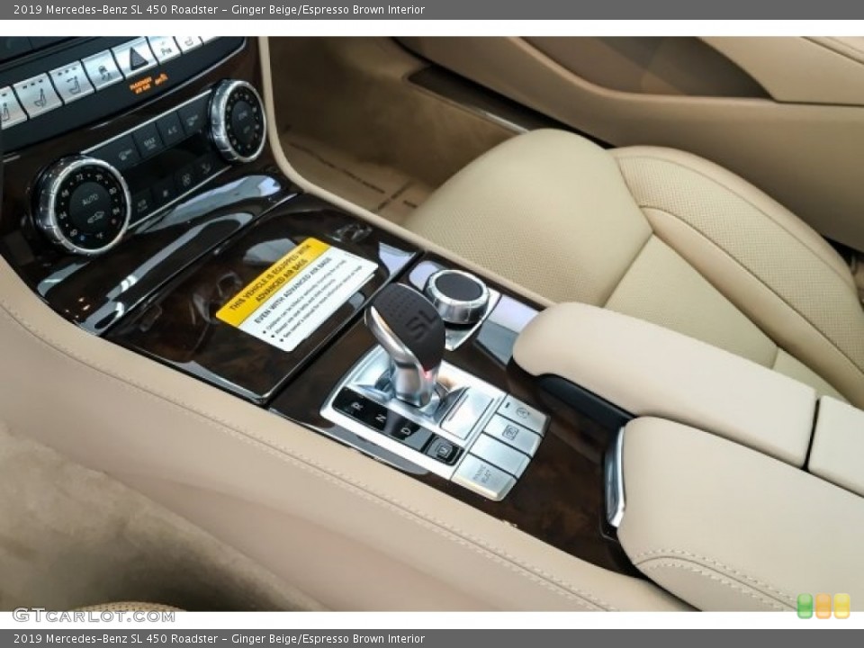 Ginger Beige/Espresso Brown Interior Controls for the 2019 Mercedes-Benz SL 450 Roadster #130148468