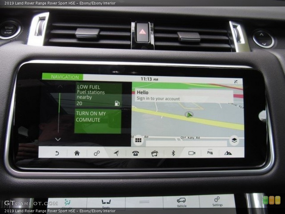 Ebony/Ebony Interior Navigation for the 2019 Land Rover Range Rover Sport HSE #130149134