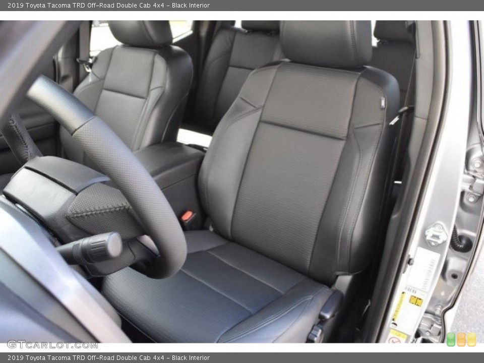 Black Interior Front Seat for the 2019 Toyota Tacoma TRD Off-Road Double Cab 4x4 #130156842