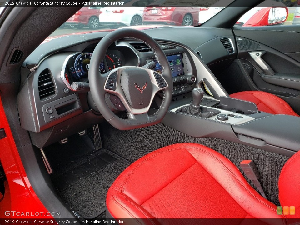 Adrenaline Red Interior Photo for the 2019 Chevrolet Corvette Stingray Coupe #130159461