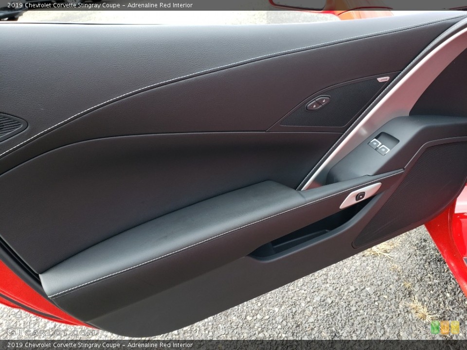 Adrenaline Red Interior Door Panel for the 2019 Chevrolet Corvette Stingray Coupe #130159486