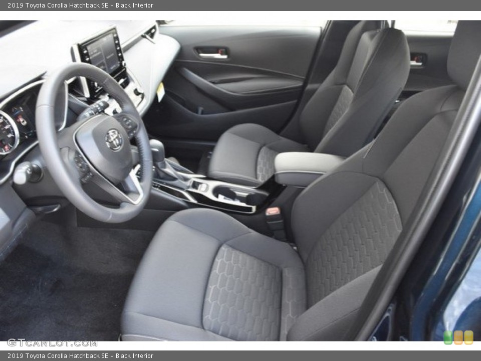 Black Interior Front Seat for the 2019 Toyota Corolla Hatchback SE #130160517