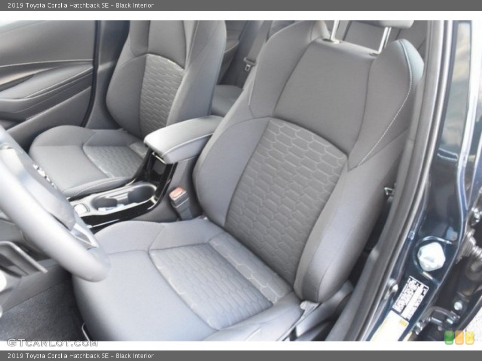 Black Interior Front Seat for the 2019 Toyota Corolla Hatchback SE #130160529
