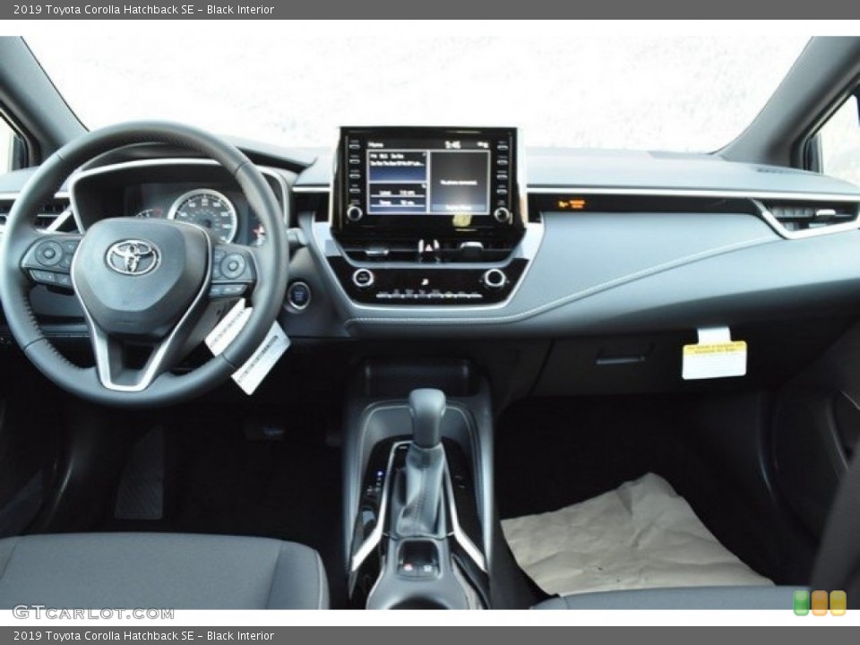 Black Interior Dashboard for the 2019 Toyota Corolla Hatchback SE #130160547