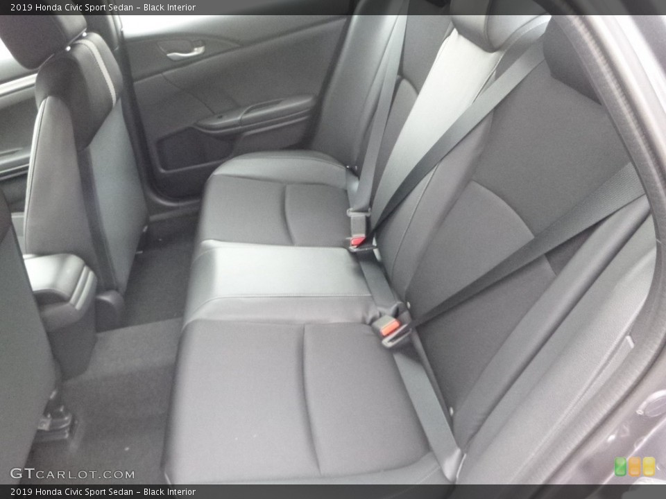 Black Interior Rear Seat for the 2019 Honda Civic Sport Sedan #130161690