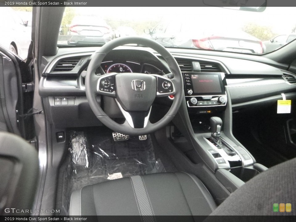 Black Interior Photo for the 2019 Honda Civic Sport Sedan #130161708