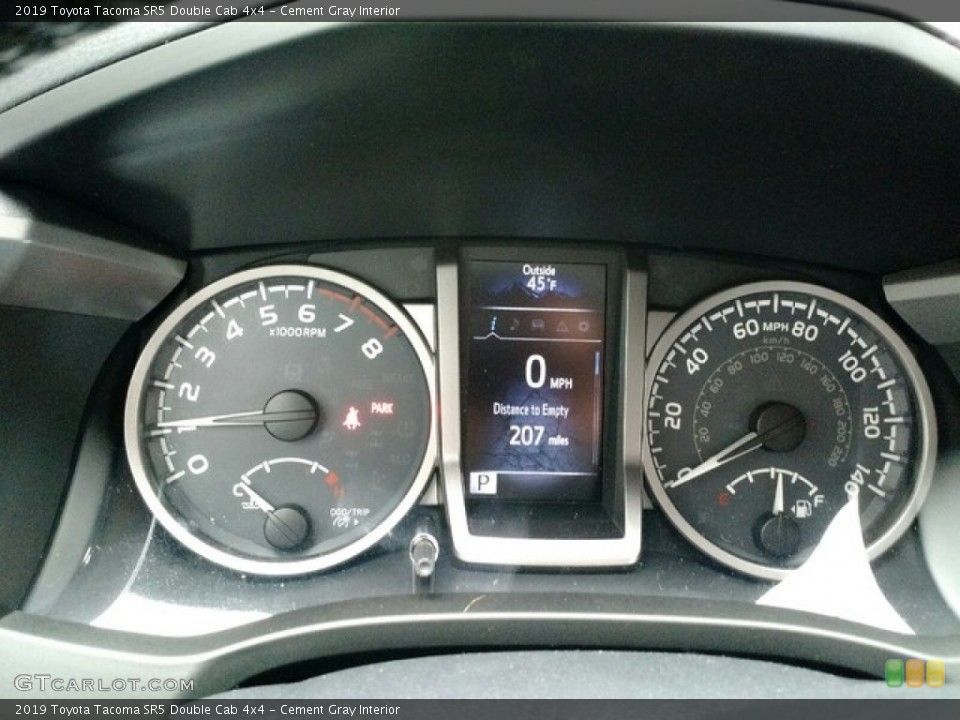 Cement Gray Interior Gauges for the 2019 Toyota Tacoma SR5 Double Cab 4x4 #130165650