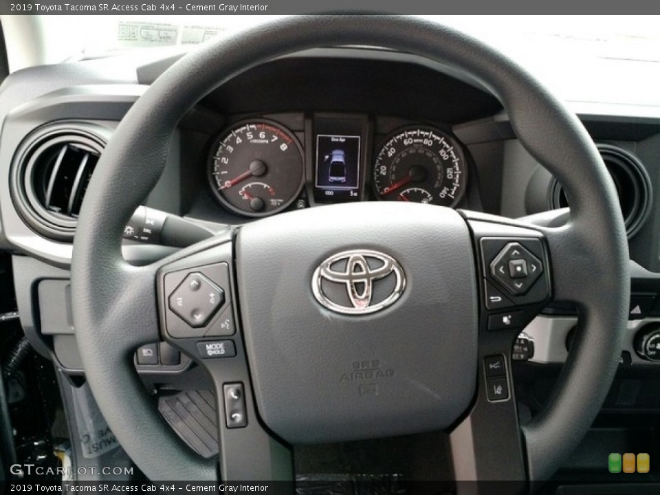Cement Gray Interior Steering Wheel for the 2019 Toyota Tacoma SR Access Cab 4x4 #130167459