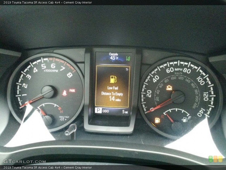 Cement Gray Interior Gauges for the 2019 Toyota Tacoma SR Access Cab 4x4 #130167471