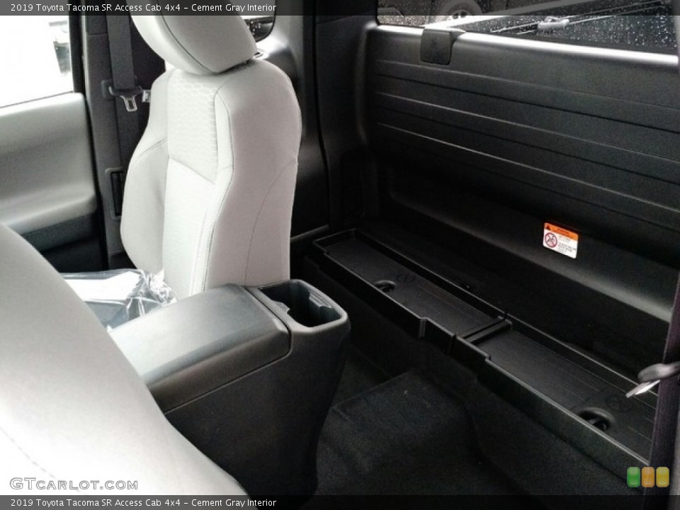Cement Gray Interior Rear Seat for the 2019 Toyota Tacoma SR Access Cab 4x4 #130167552