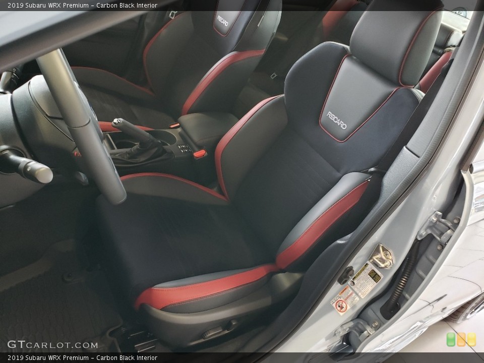 Carbon Black Interior Front Seat for the 2019 Subaru WRX Premium #130169076