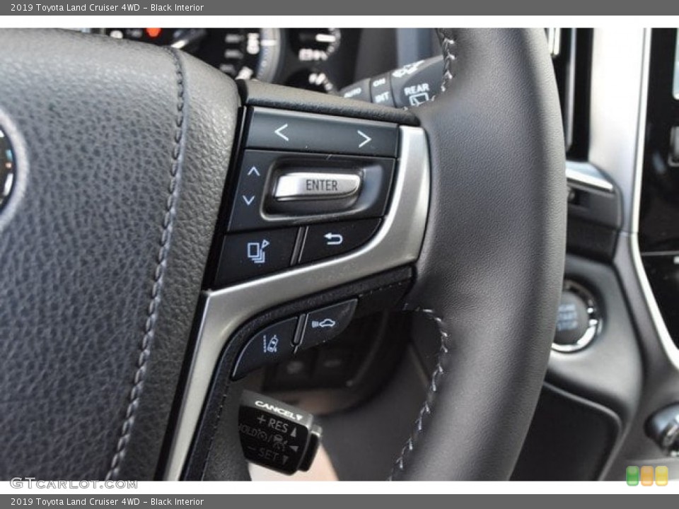Black Interior Steering Wheel for the 2019 Toyota Land Cruiser 4WD #130180917