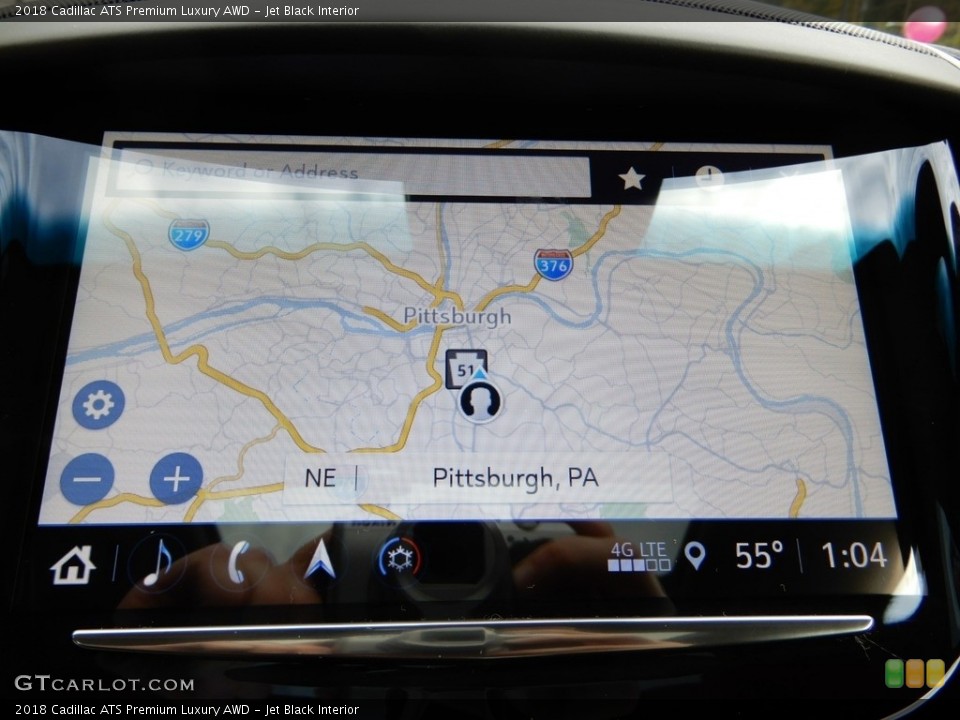 Jet Black Interior Navigation for the 2018 Cadillac ATS Premium Luxury AWD #130195740