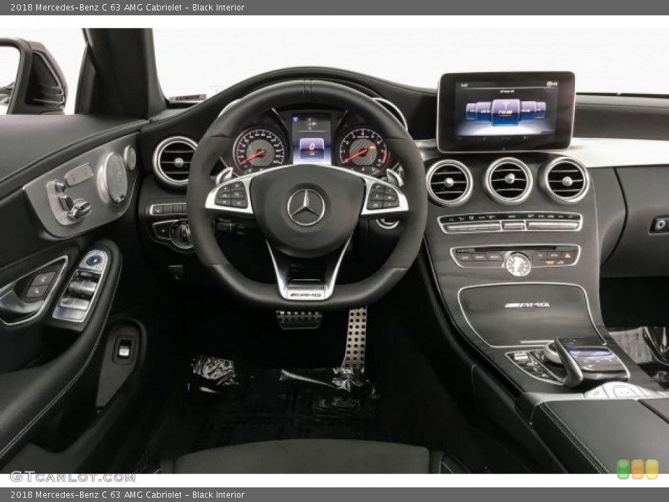 Black Interior Dashboard for the 2018 Mercedes-Benz C 63 AMG Cabriolet #130205689