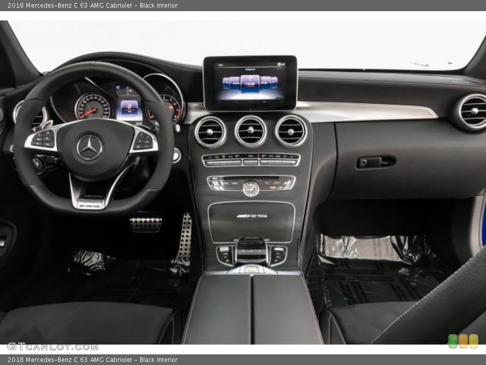 Black Interior Dashboard for the 2018 Mercedes-Benz C 63 AMG Cabriolet #130205950