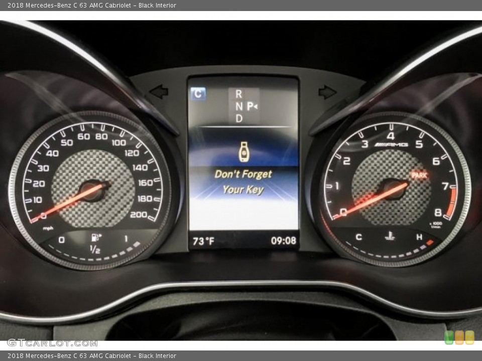 Black Interior Gauges for the 2018 Mercedes-Benz C 63 AMG Cabriolet #130206013