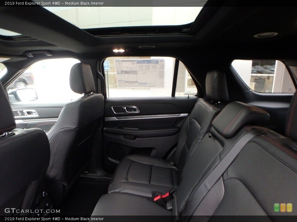 Medium Black Interior Rear Seat for the 2019 Ford Explorer Sport 4WD #130213813