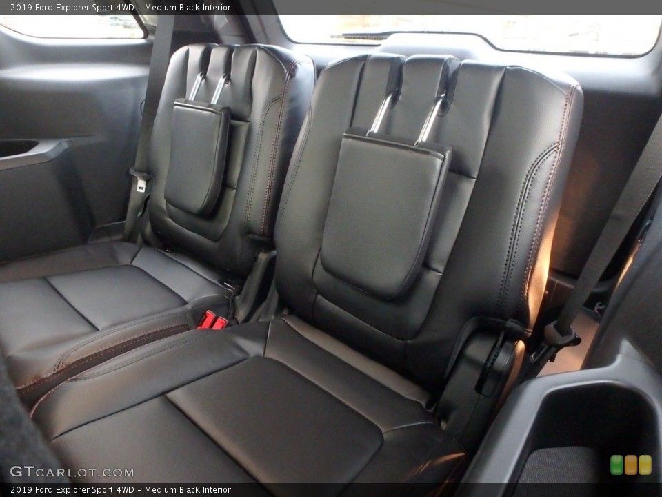 Medium Black Interior Rear Seat for the 2019 Ford Explorer Sport 4WD #130213835