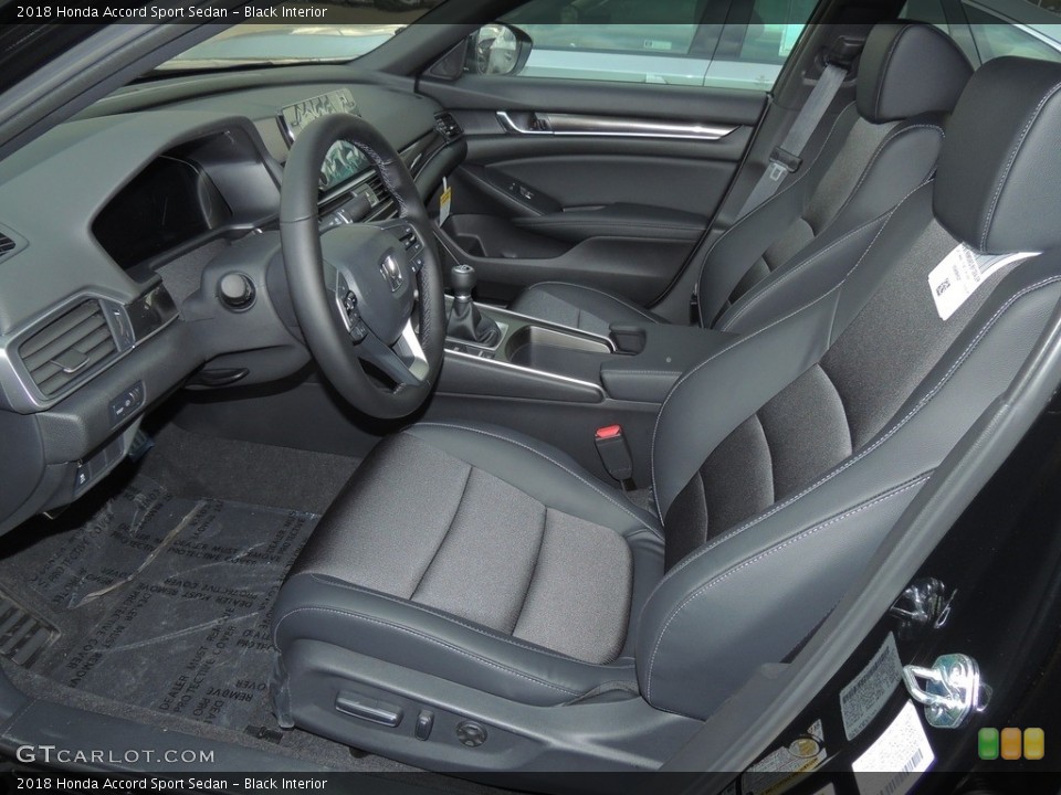 Black Interior Front Seat for the 2018 Honda Accord Sport Sedan #130216426