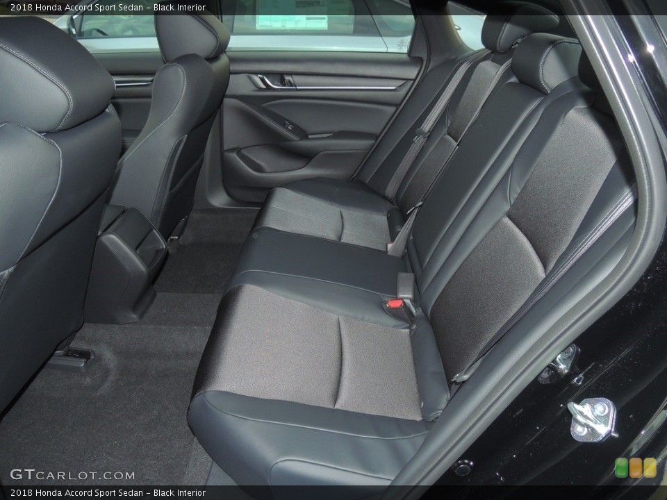 Black Interior Rear Seat for the 2018 Honda Accord Sport Sedan #130216447