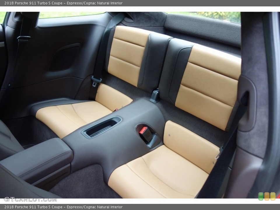 Espresso/Cognac Natural Interior Rear Seat for the 2018 Porsche 911 Turbo S Coupe #130218571