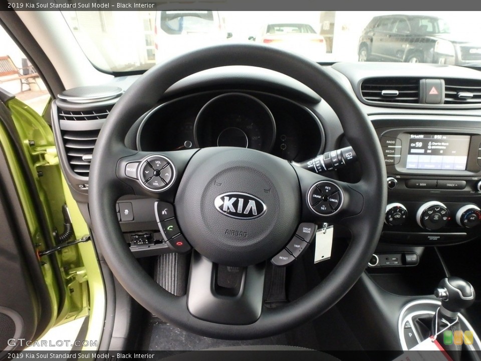Black Interior Steering Wheel for the 2019 Kia Soul  #130221220