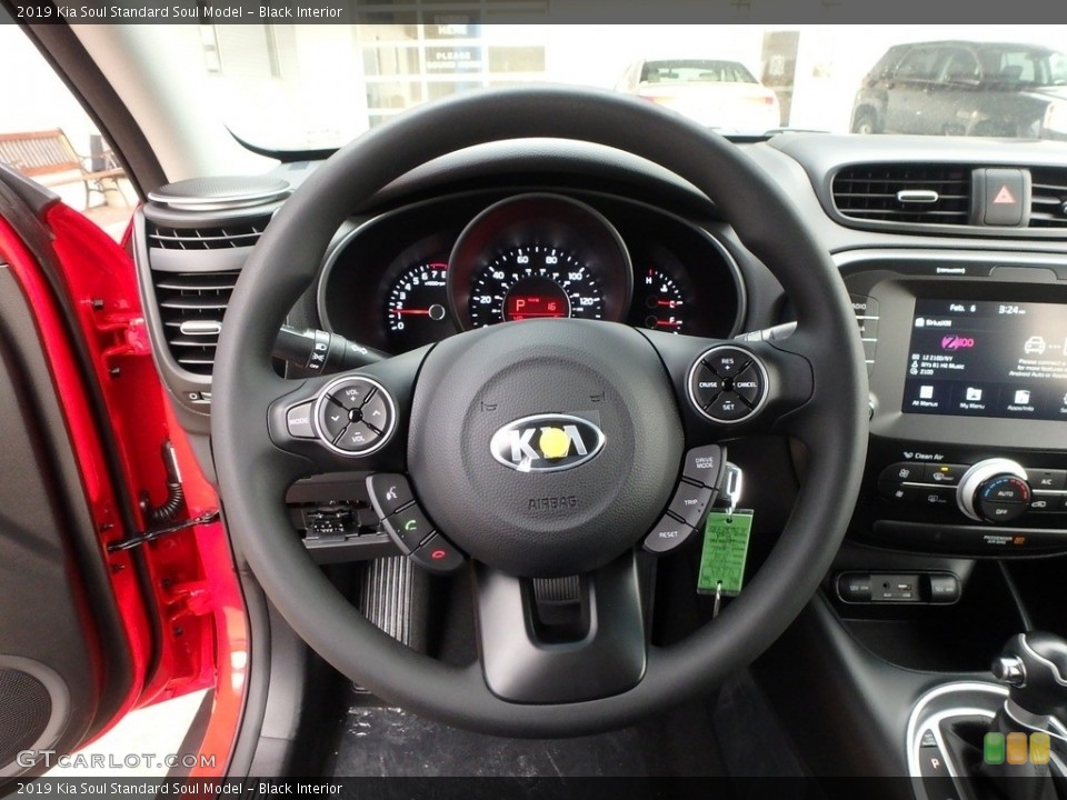 Black Interior Steering Wheel for the 2019 Kia Soul  #130221709