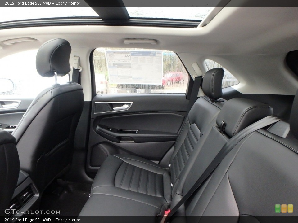 Ebony Interior Rear Seat for the 2019 Ford Edge SEL AWD #130222012