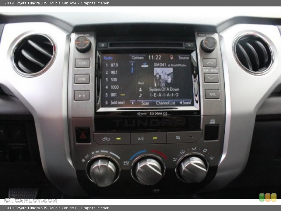 Graphite Interior Controls for the 2019 Toyota Tundra SR5 Double Cab 4x4 #130230976