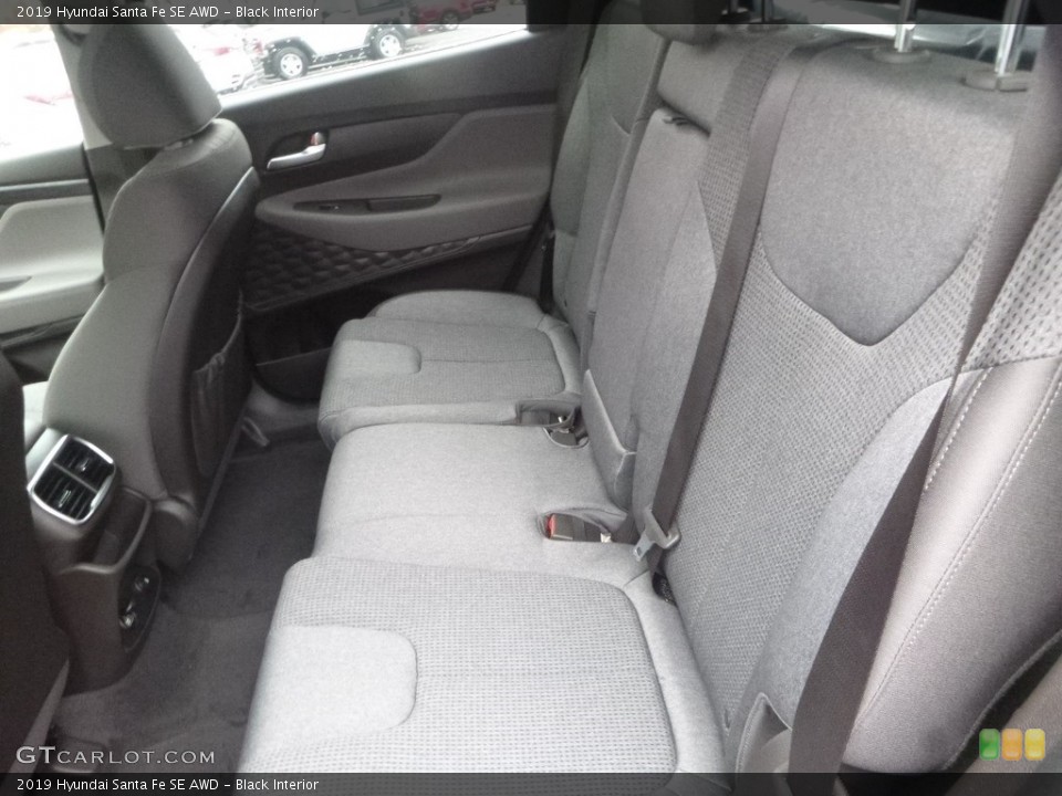Black Interior Rear Seat for the 2019 Hyundai Santa Fe SE AWD #130234141