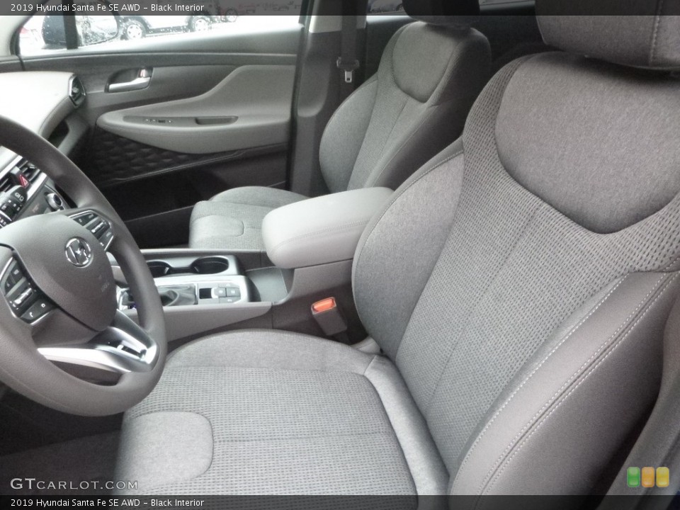 Black Interior Front Seat for the 2019 Hyundai Santa Fe SE AWD #130234210