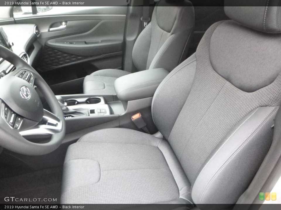 Black Interior Front Seat for the 2019 Hyundai Santa Fe SE AWD #130234600