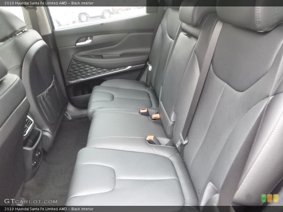 Black Interior Rear Seat for the 2019 Hyundai Santa Fe Limited AWD #130234882