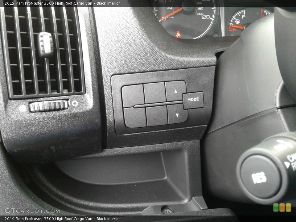 Black Interior Controls for the 2019 Ram ProMaster 3500 High Roof Cargo Van #130235131