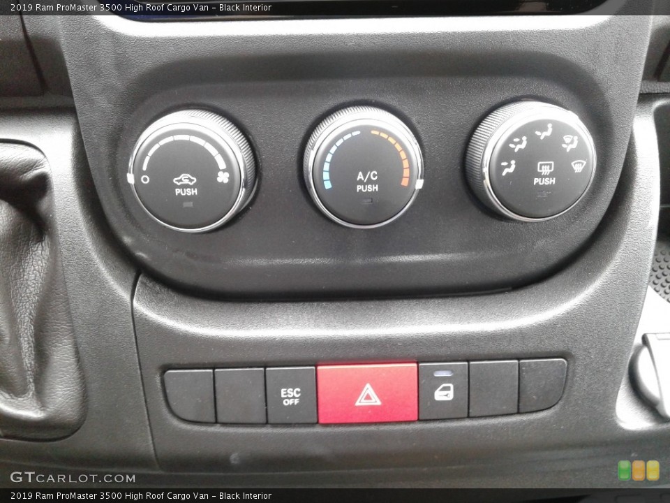 Black Interior Controls for the 2019 Ram ProMaster 3500 High Roof Cargo Van #130235407