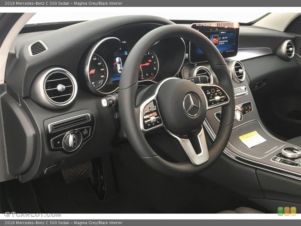 Magma Grey/Black Interior Steering Wheel for the 2019 Mercedes-Benz C 300 Sedan #130238020